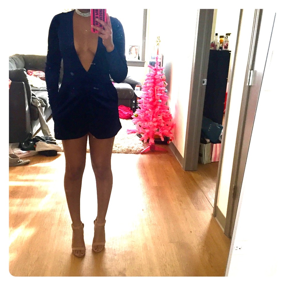 FASHION NOVA royal blue romper
